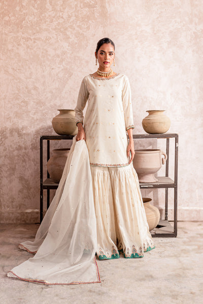 Cotton White 3Pc - Formal Dress