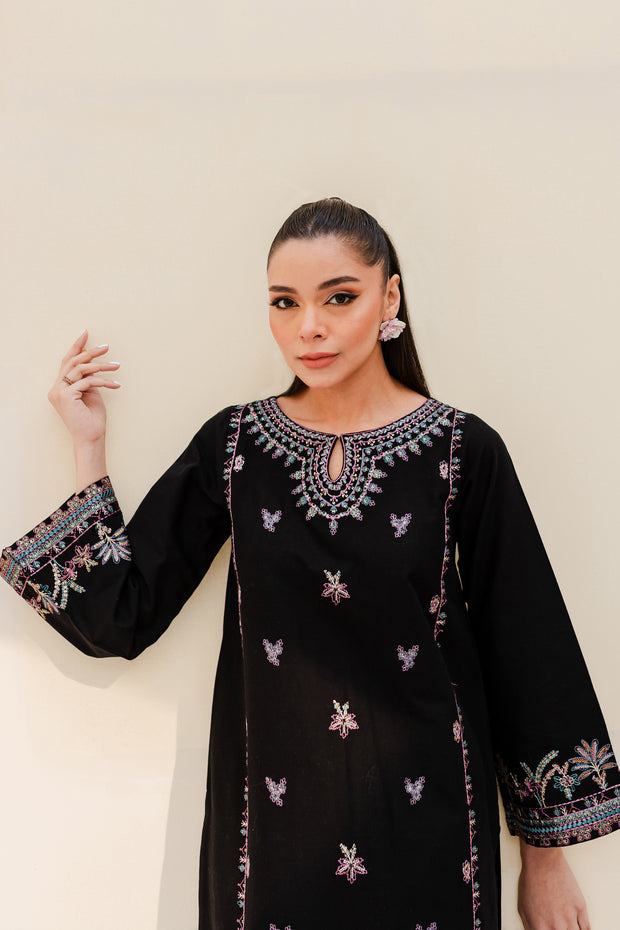 Meltem 2Pc - Embroidered Khaddar Dress