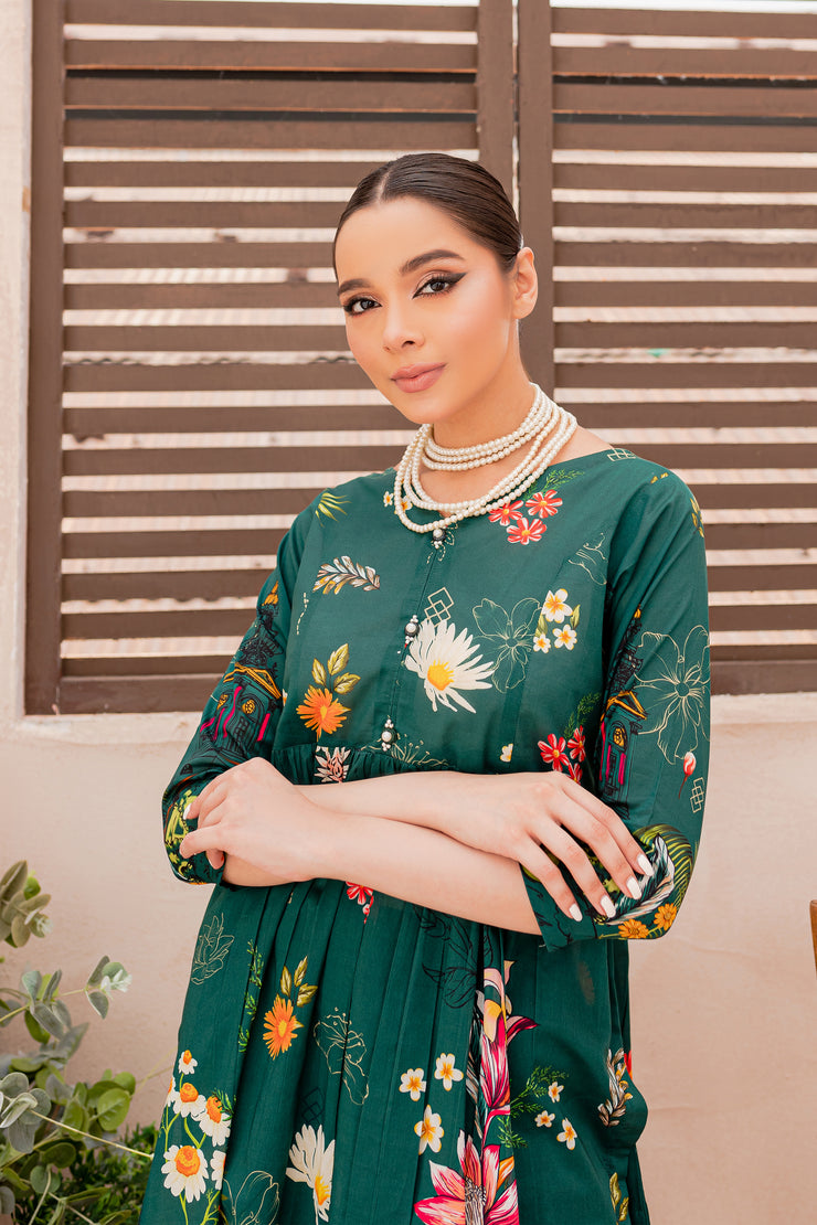 Dig. Teal Flower 2Pc