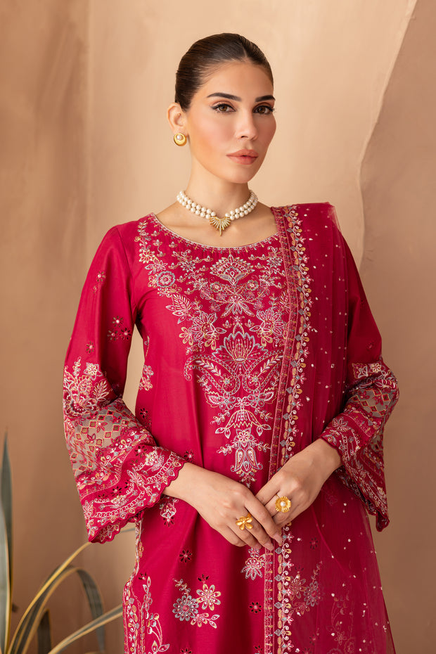 Dove 3Pc - Embroidered Luxe Pret