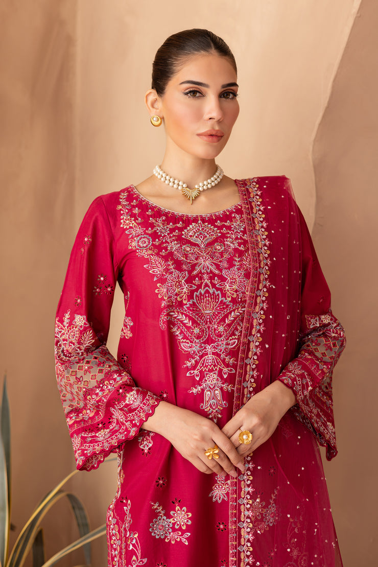 Dove 3Pc - Embroidered Luxe Pret