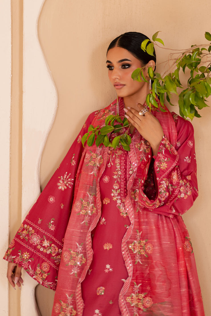 Laleen 3Pc - Embroidered Lawn Dress