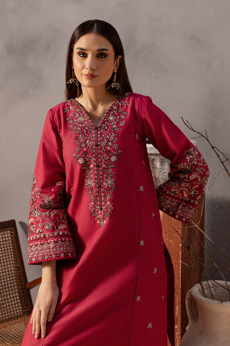 Hadley 2Pc - Embroidered Khaddar Dress