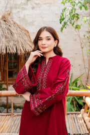 Cosmo 2Pc - Embroidered Khaddar Dress
