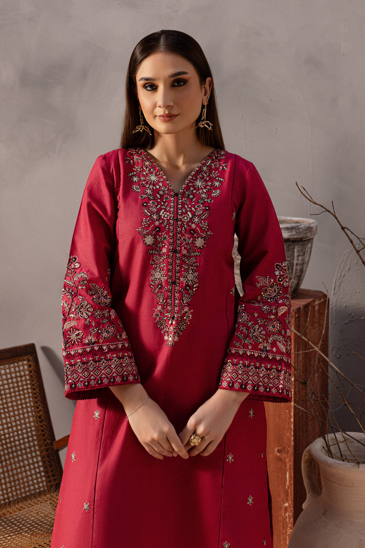 Hadley 2Pc - Embroidered Khaddar Dress