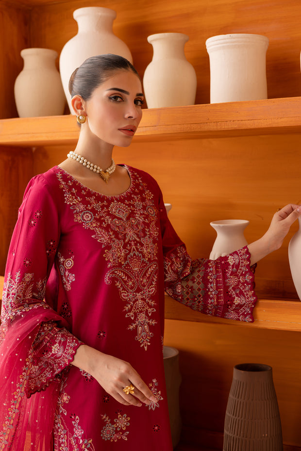 Dove 3Pc - Embroidered Luxe Pret