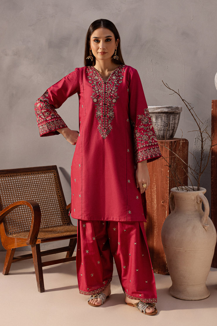 Hadley 2Pc - Embroidered Khaddar Dress