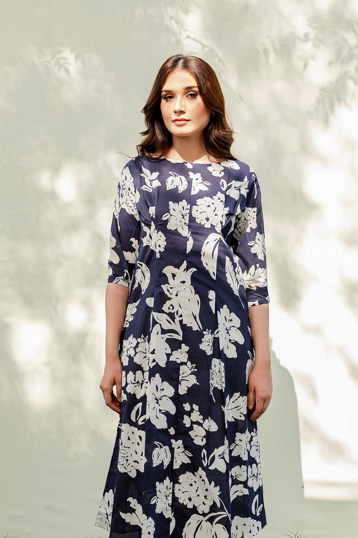 Solace 1Pc - Printed Cambric Dress