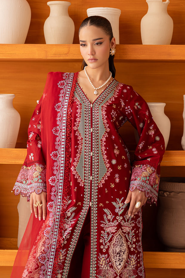 Roseline 3Pc - Embroidered Luxe Pret