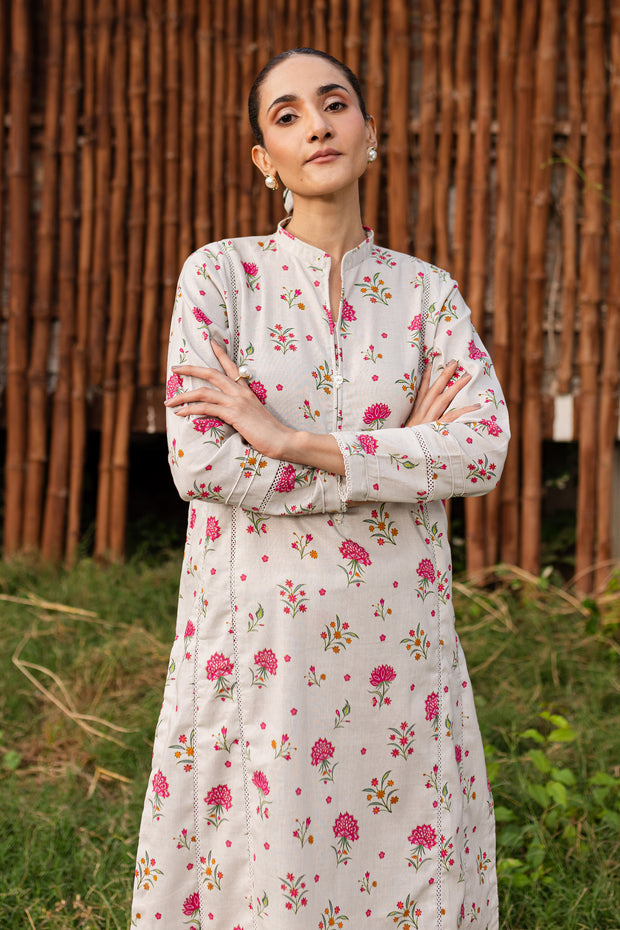 Jerry 2Pc - Printed Khaddar Dress