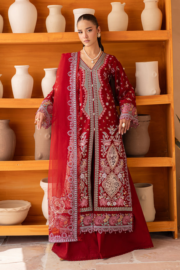 Roseline 3Pc - Embroidered Luxe Pret