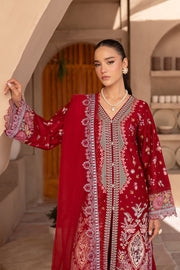 Roseline 3Pc - Embroidered Luxe Pret