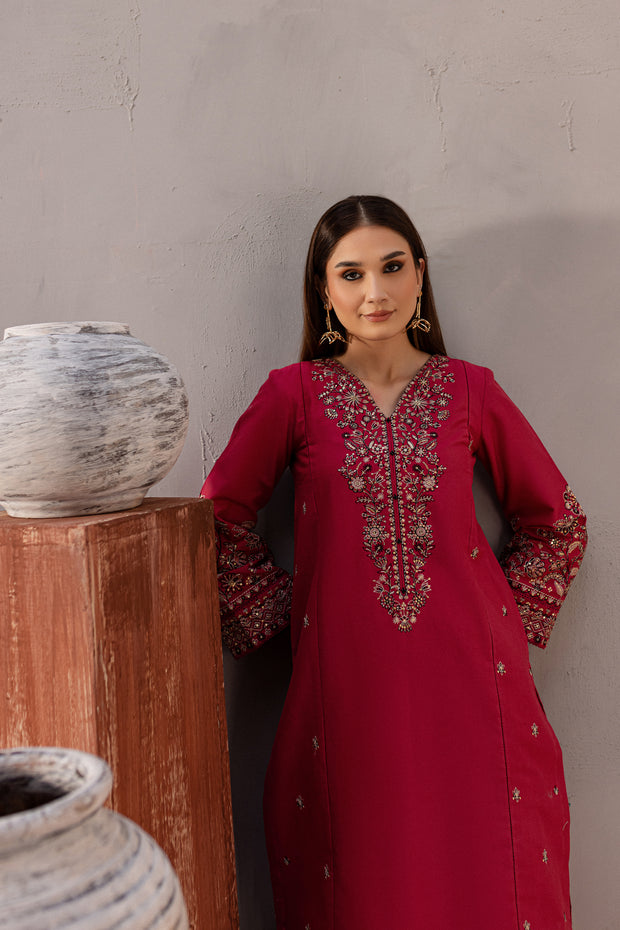 Hadley 2Pc - Embroidered Khaddar Dress