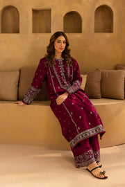 Mahay 2Pc - Embroidered Khaddar Dress