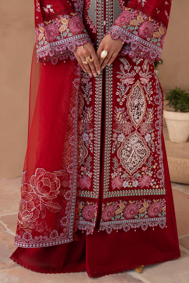 Roseline 3Pc - Embroidered Luxe Pret