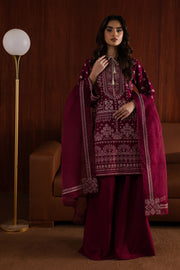 Ava 3Pc - Embroidered Karandi Dress