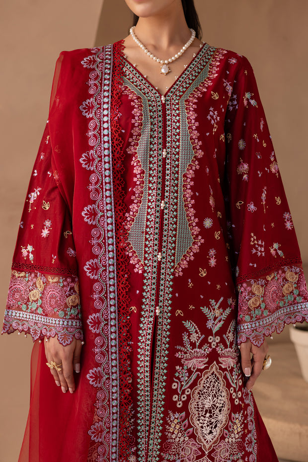 Roseline 3Pc - Embroidered Luxe Pret