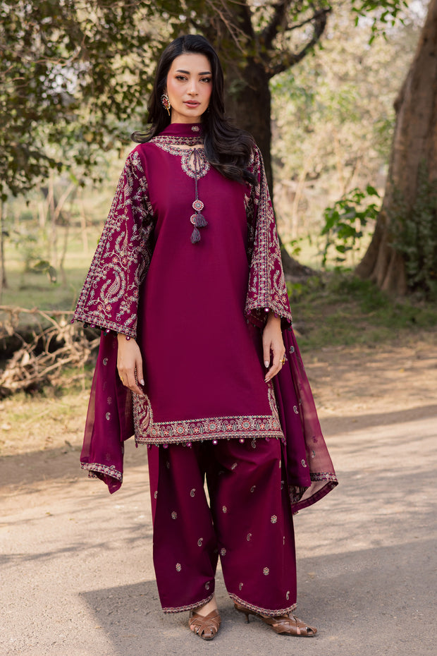 Batik Sheharbano 3pc - Embroidered Khaddar Dress
