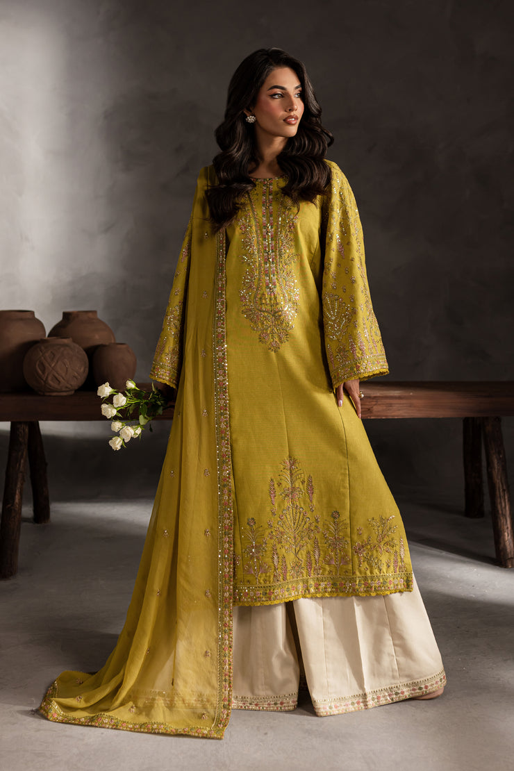 Medalion 3Pc - Embroidered Karandi dress