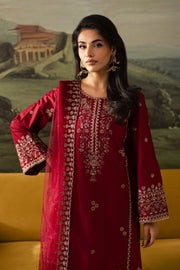 Maroon Haze 3Pc - Embroidered Lawn Pret
