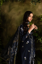 Denim 3Pc - Embroidered Lawn Dress