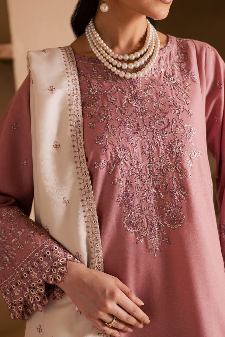  BirdSong 3Pc - Embroidered Khaddar Dress BATIK WINTER PRET 2025  BATIK   XS / Tea Pink / Khaddar-S / Tea Pink / Khaddar-M / Tea Pink / Khaddar-L / Tea Pink / Khaddar-XL / Tea Pink / Khaddar