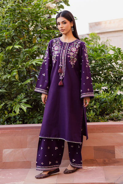 Deejo Iris 2Pc - Embroidered Khaddar Dress