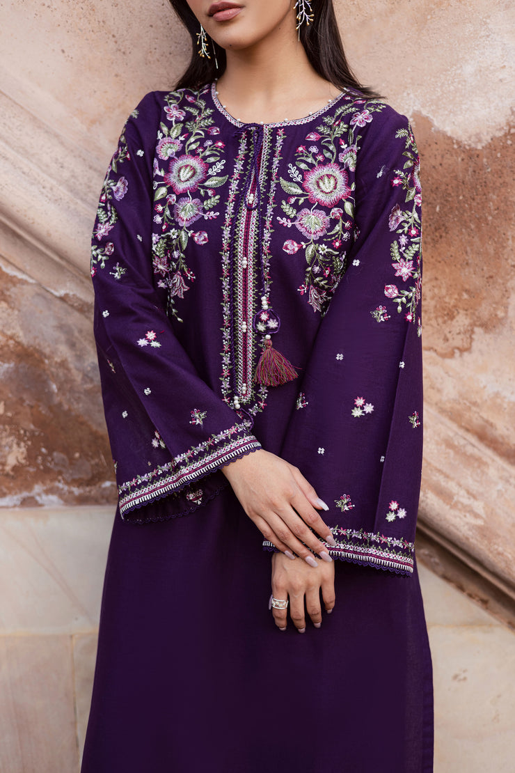 Deejo Iris 2Pc - Embroidered Khaddar Dress