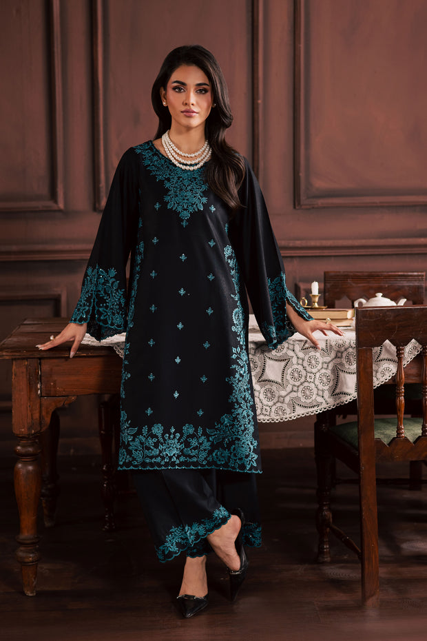 Dreamboat 2Pc - Embroidered Karandi Dress