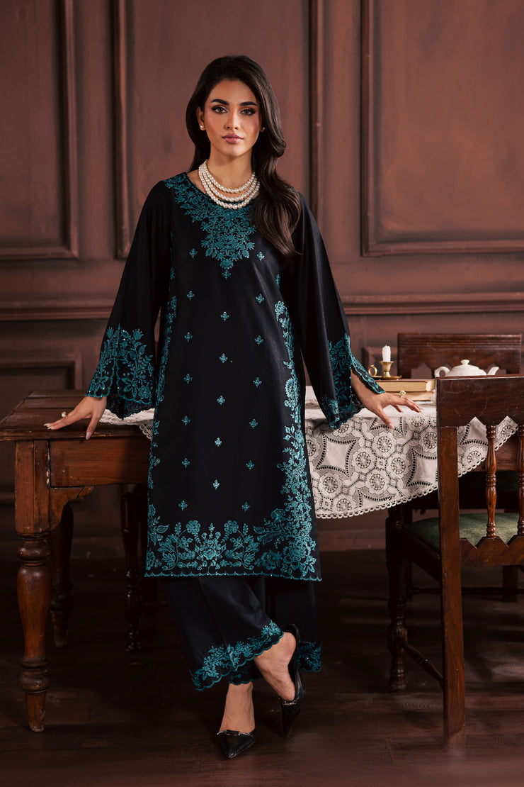 Dreamboat 2Pc - Embroidered Karandi Dress