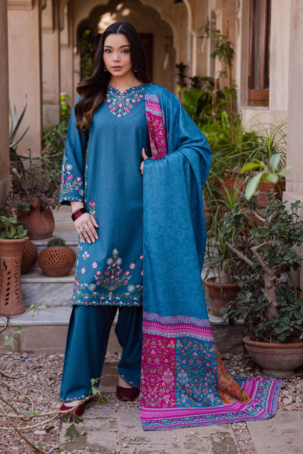 Elika 3Pc - Embroidered Karandi Dress