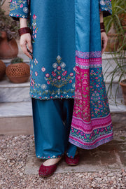 Elika 3Pc - Embroidered Karandi Dress