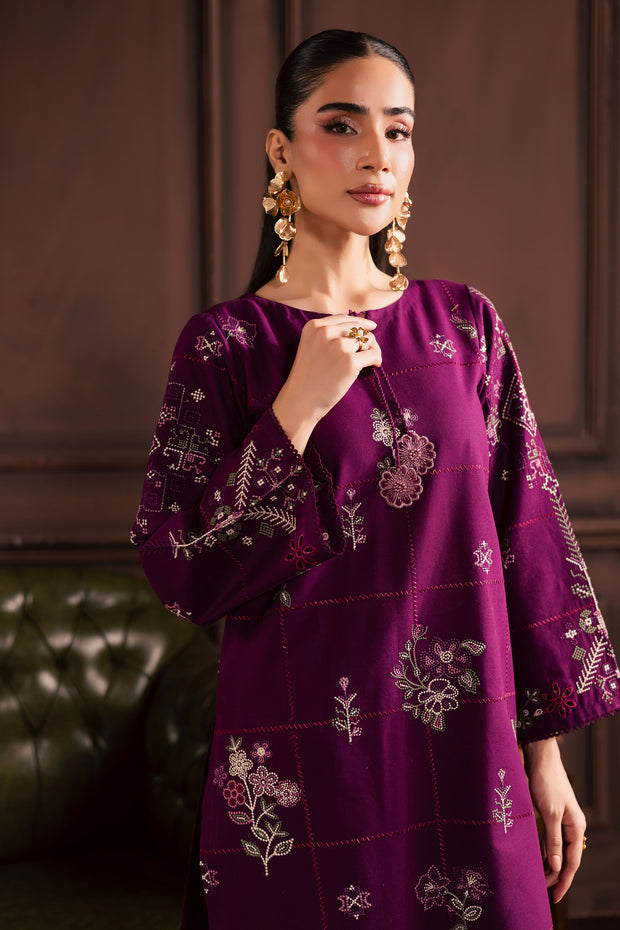 A warm winter South Asian outfit in soft khaddar, designed for Pakistani and Indian festive events, weddings, Eid gatherings and elegant everyday wear.