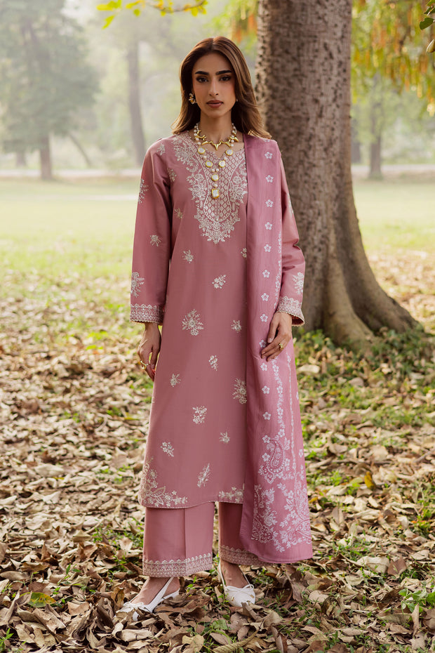 Frolly 3Pc - Embroidered Khaddar Dress