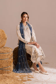 Gul e Lala 3Pc - Embroidered Khaddar Dress