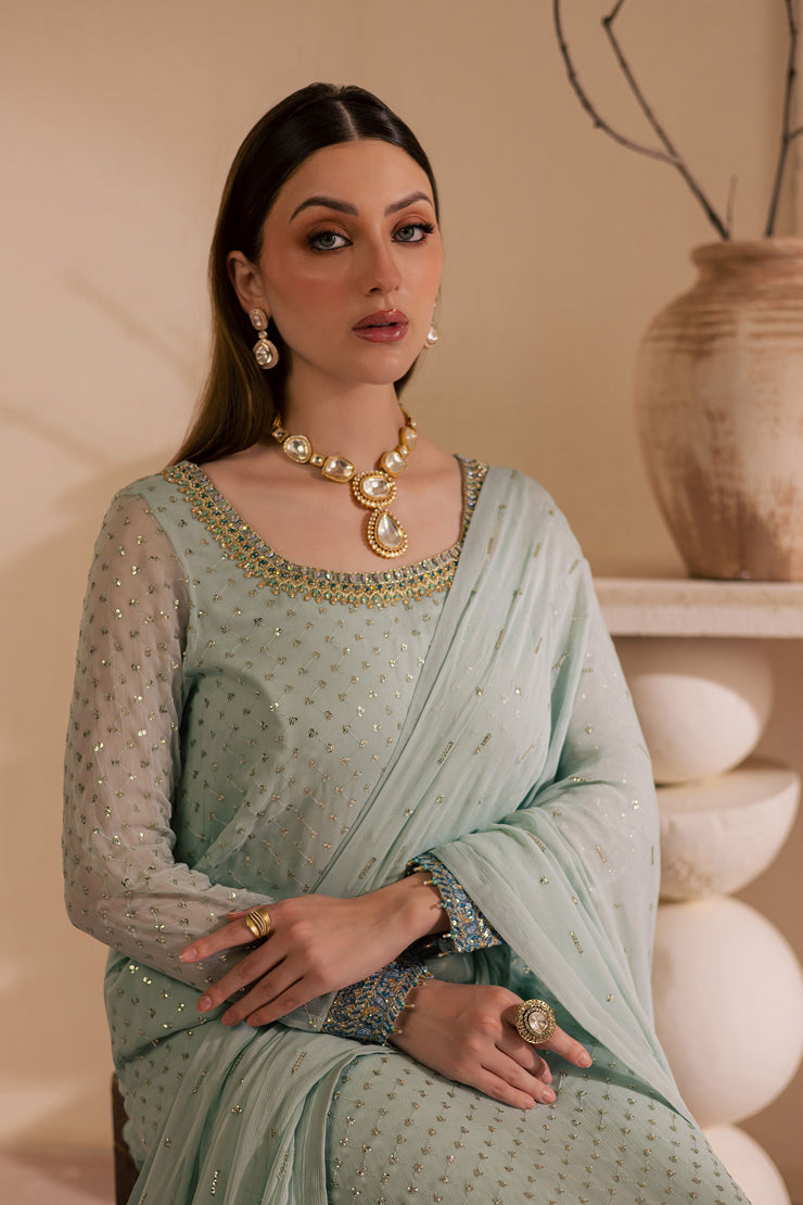 Gulzar 3Pc - Embroidered Luxe Pret