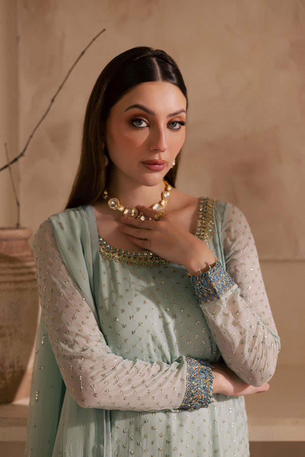 Gulzar 3Pc - Embroidered Luxe Pret