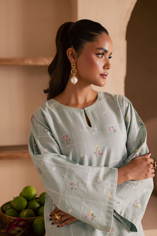 Ice Snow 2Pc - Embroidered Khaddar Dress