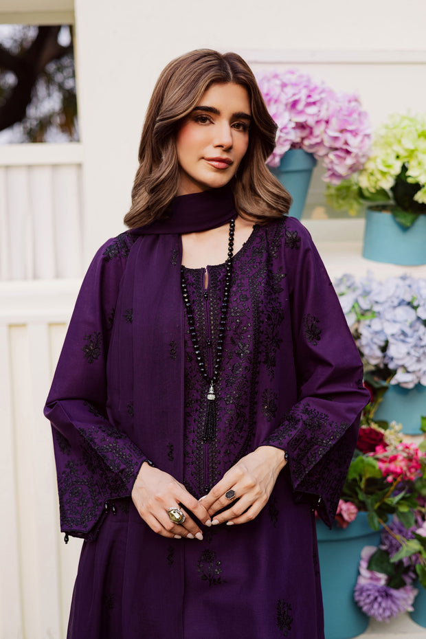 Jimmy 3Pc - Embroidered Khaddar Dress
