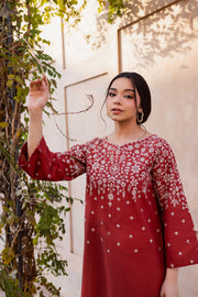  Jonem 2Pc - Embroidered Khaddar Dress BATIK WINTER PRET 2025  BATIK   XS / Rust / Khaddar-S / Rust / Khaddar-M / Rust / Khaddar-L / Rust / Khaddar-XL / Rust / Khaddar