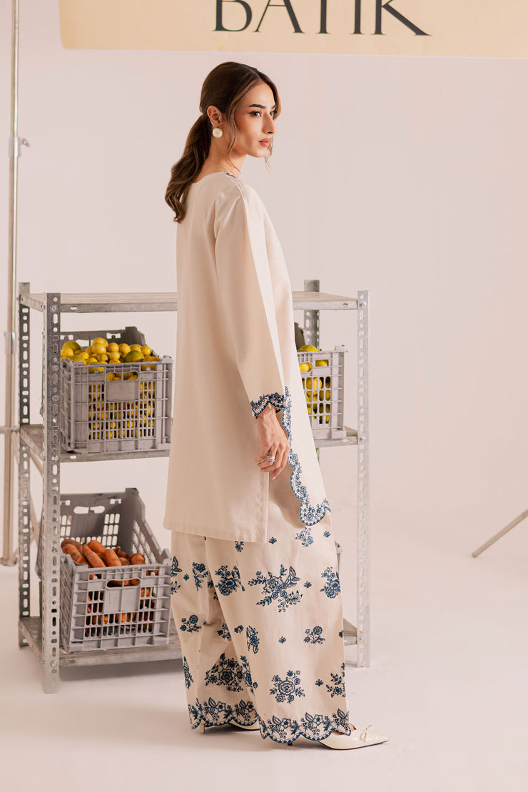 Jumbo 2Pc - Embroidered Khaddar Dress