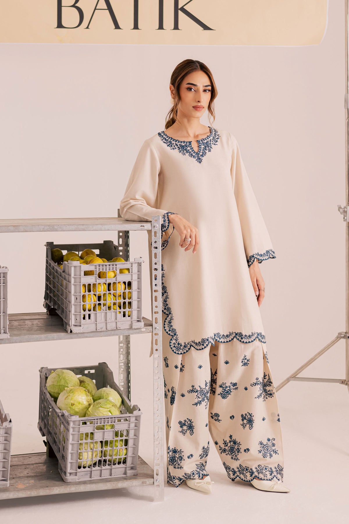 IB Jhalak 3-Piece Digital Print Khaddar Dress with Khaddar Dupatta (DZ18482)