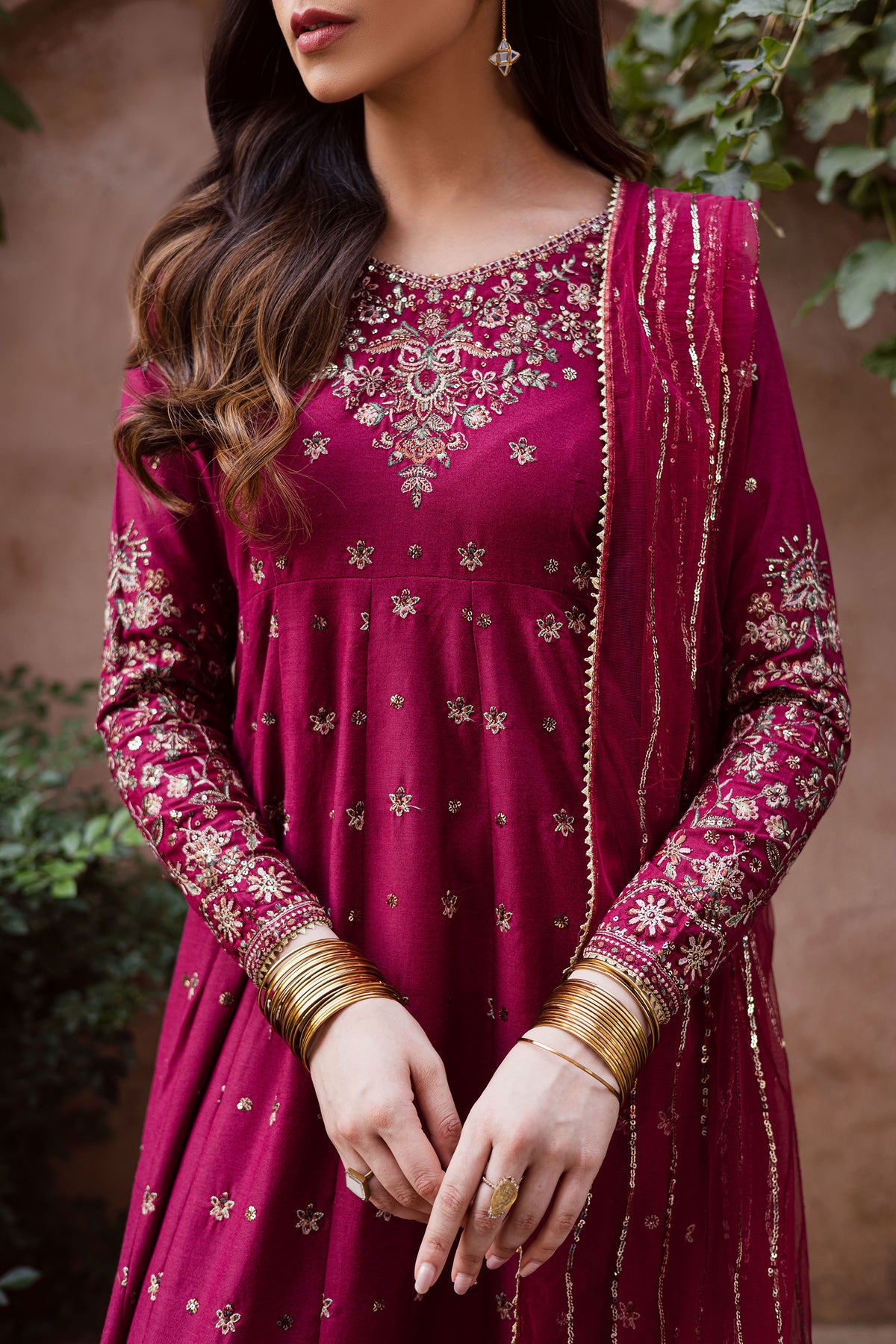 Batik Jensen 3pc Embroidered Khaddar Dress