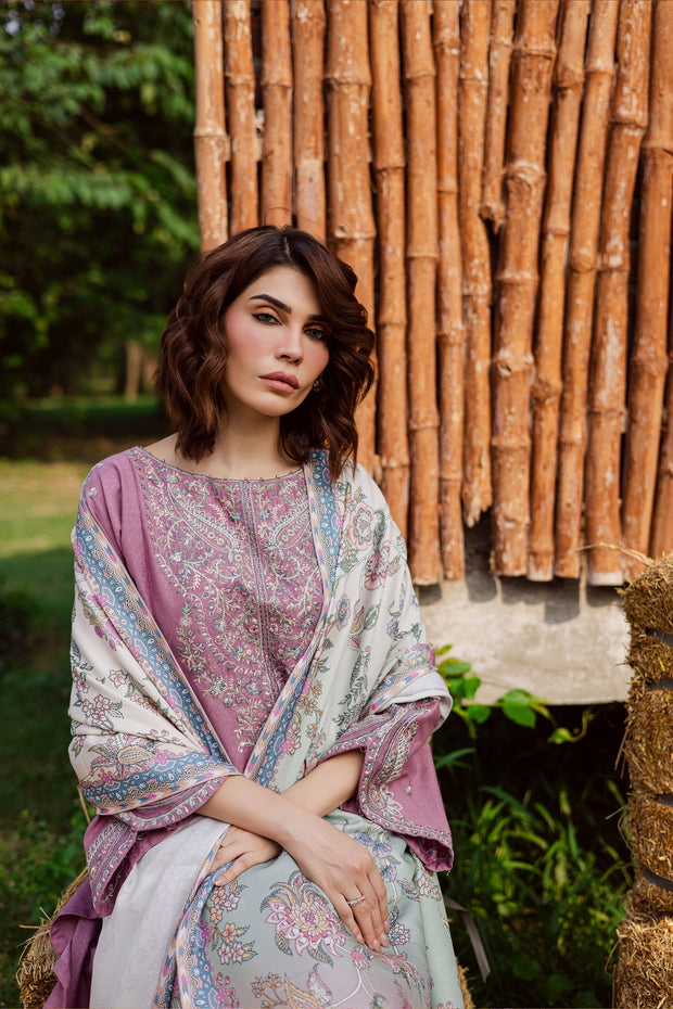  Nozomi 3Pc - Embroidered Karandi Dress BATIK WINTER PRET 2025  BATIK   XS / Dusky Orchid / Karandi-S / Dusky Orchid / Karandi-M / Dusky Orchid / Karandi-L / Dusky Orchid / Karandi-XL / Dusky Orchid / Karandi