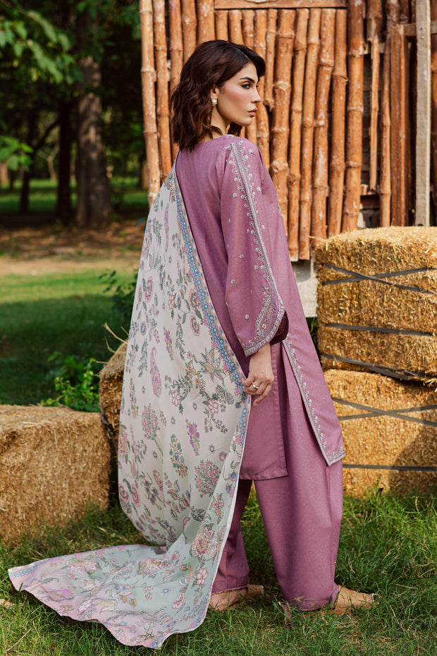  Nozomi 3Pc - Embroidered Karandi Dress BATIK WINTER PRET 2025  BATIK   XS / Dusky Orchid / Karandi-S / Dusky Orchid / Karandi-M / Dusky Orchid / Karandi-L / Dusky Orchid / Karandi-XL / Dusky Orchid / Karandi