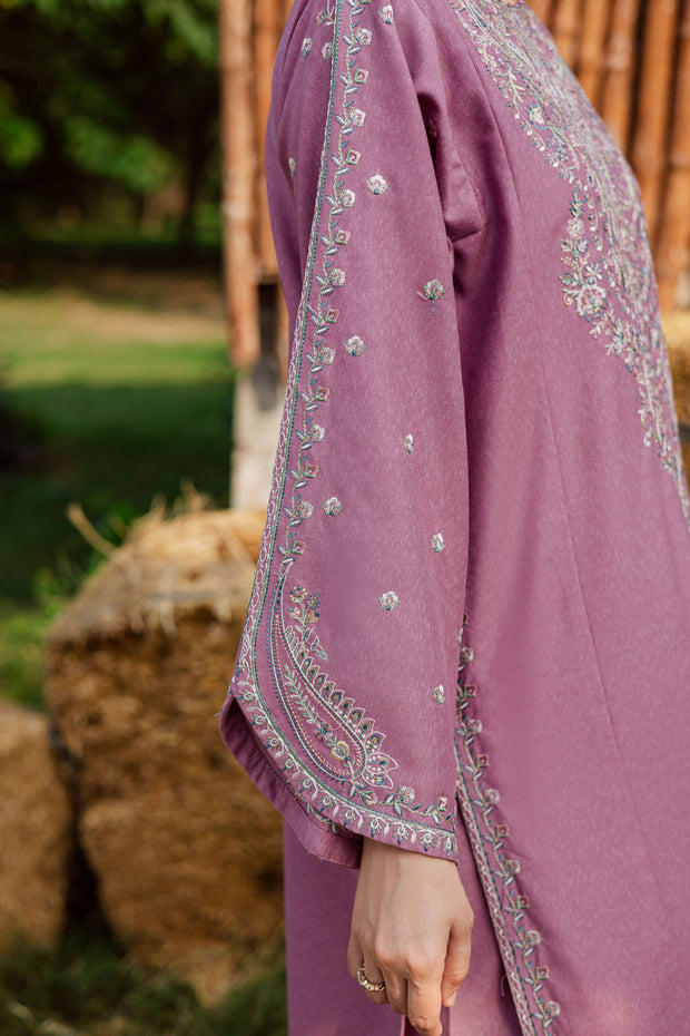  Nozomi 3Pc - Embroidered Karandi Dress BATIK WINTER PRET 2025  BATIK   XS / Dusky Orchid / Karandi-S / Dusky Orchid / Karandi-M / Dusky Orchid / Karandi-L / Dusky Orchid / Karandi-XL / Dusky Orchid / Karandi