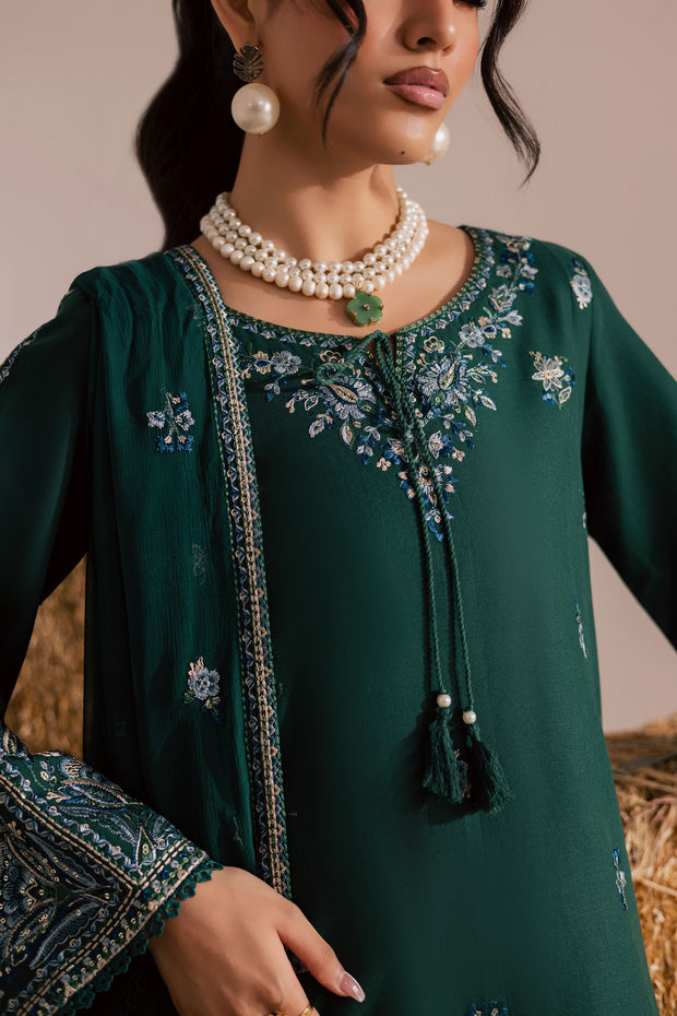  Nuriya 3Pc - Embroidered Khaddar Dress BATIK WINTER PRET 2025  BATIK   XS / Ocean Green / Khaddar-S / Ocean Green / Khaddar-M / Ocean Green / Khaddar-L / Ocean Green / Khaddar-XL / Ocean Green / Khaddar