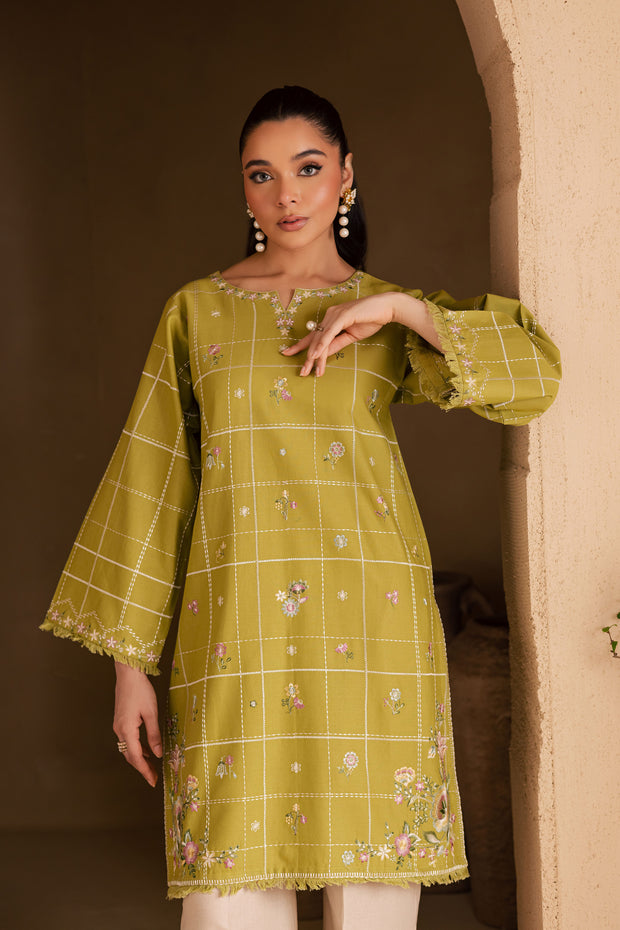  Pear Green 2Pc - Embroidered Khaddar Dress BATIK WINTER PRET 2025  BATIK   XS / Pear Green / Khaddar-S / Pear Green / Khaddar-M / Pear Green / Khaddar-L / Pear Green / Khaddar-XL / Pear Green / Khaddar