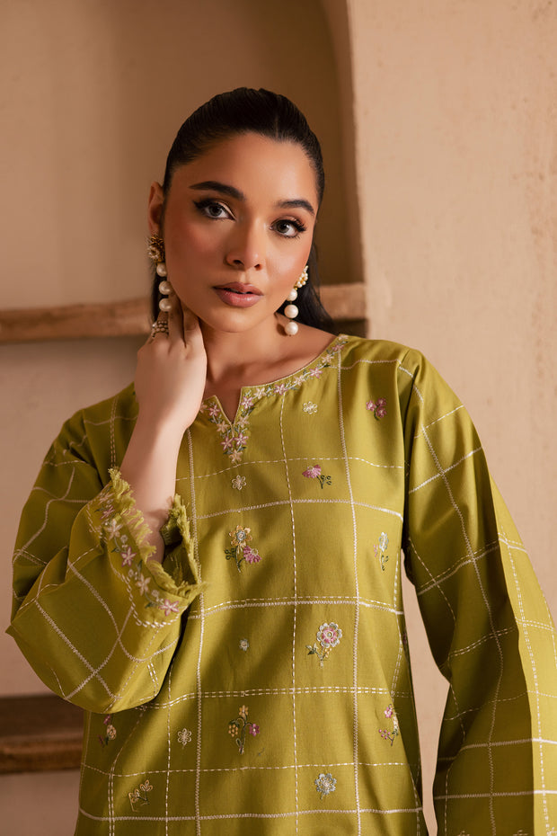  Pear Green 2Pc - Embroidered Khaddar Dress BATIK WINTER PRET 2025  BATIK   XS / Pear Green / Khaddar-S / Pear Green / Khaddar-M / Pear Green / Khaddar-L / Pear Green / Khaddar-XL / Pear Green / Khaddar