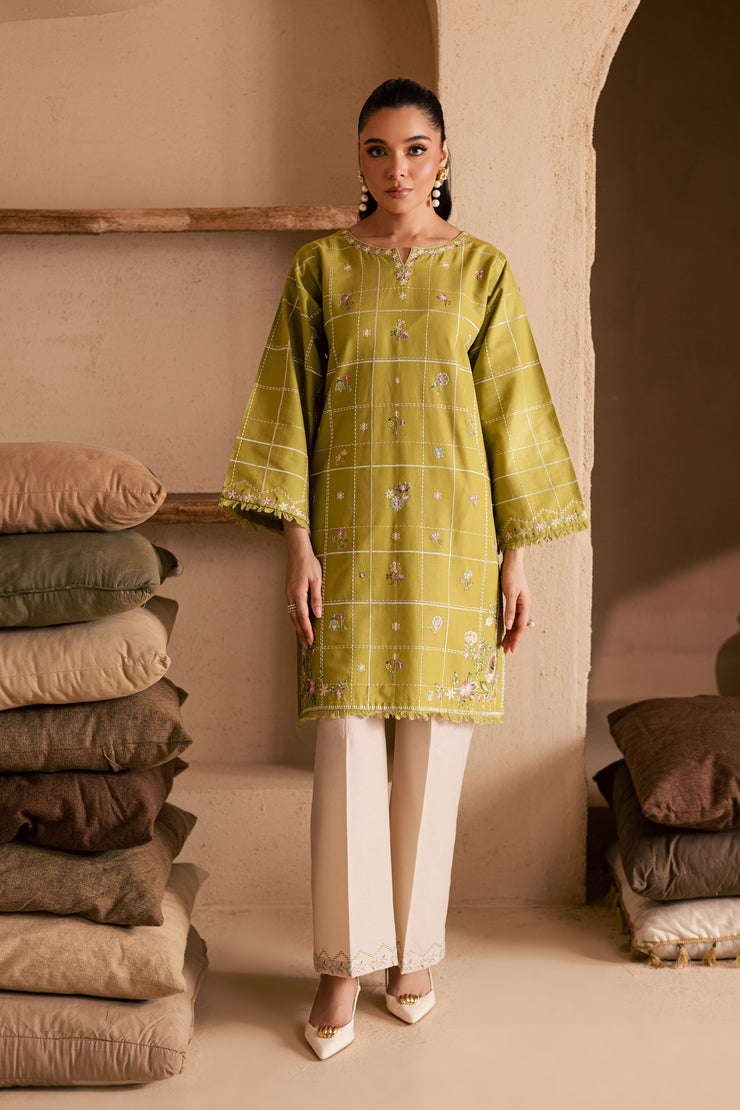  Pear Green 2Pc - Embroidered Khaddar Dress BATIK WINTER PRET 2025  BATIK   XS / Pear Green / Khaddar-S / Pear Green / Khaddar-M / Pear Green / Khaddar-L / Pear Green / Khaddar-XL / Pear Green / Khaddar